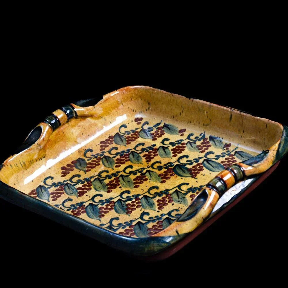 FF Griffi Corsican Ceramic Tray - Signed Terraghja Di Corti Handcrafted Tray - Picture 2 of 10